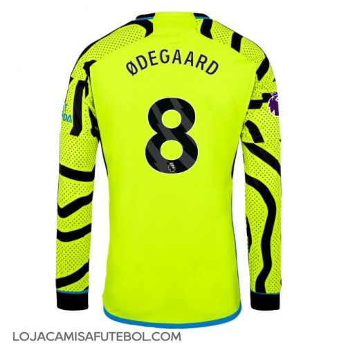 Camisa de Futebol Arsenal Martin Odegaard #8 Equipamento Secundário 2023-24 Manga Comprida